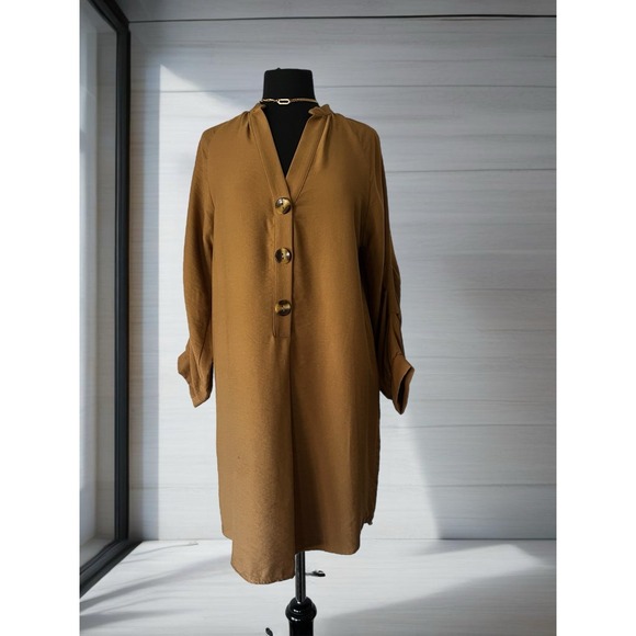 ZARA Dress, ZARA mustard, ZARA TUNIC Dress size XS - Picture 2 of 8
